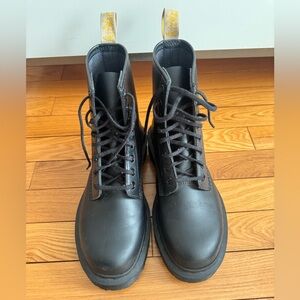 Dr. Martens 1460 Sz 6 Boots MONO Leather Doc 27032 ALL BLACK Vegan